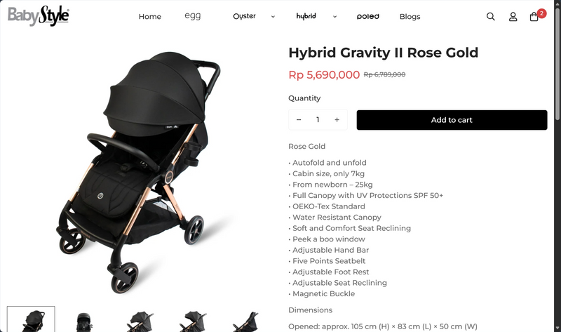 2. Add to Shopping Cart